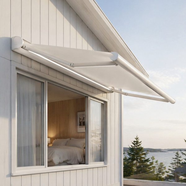 OEM Custom Retractable Folding Arm Awning RAL7016 Anthracite Frame for Villa Garden Project