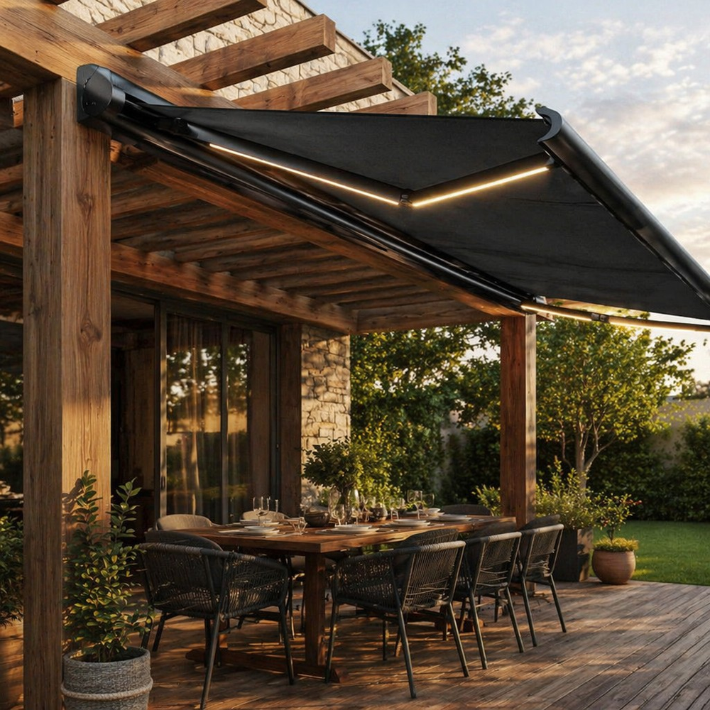 Professional Automatic Electric Sun Shade Canopy Awning Rechargeable
